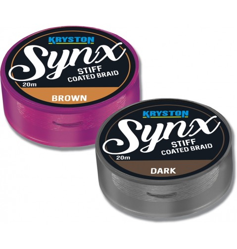 Synx Stiff Coated 20Lbs 20m Brown  AKCIÓ -30%