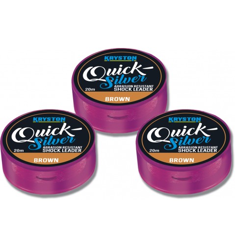 Quicksilver Shock Leader 35lbs 20m Brown  AKCIÓ -30%