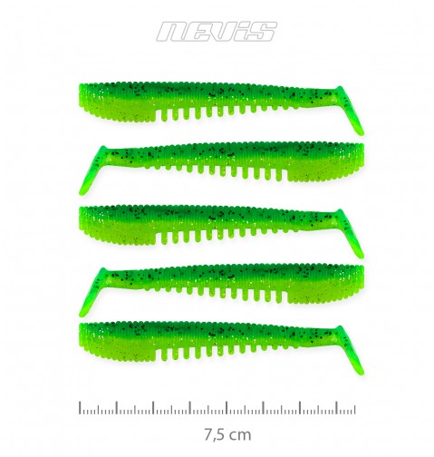 Impulse Shad 7.5cm 5db/cs (Poison Green)  AKCIÓ -50%