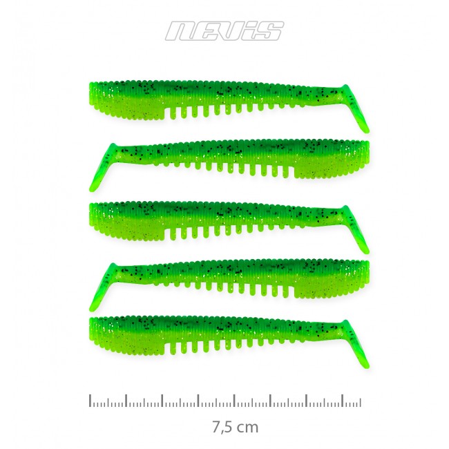 Impulse Shad 7.5cm 5db/cs (Poison Green)