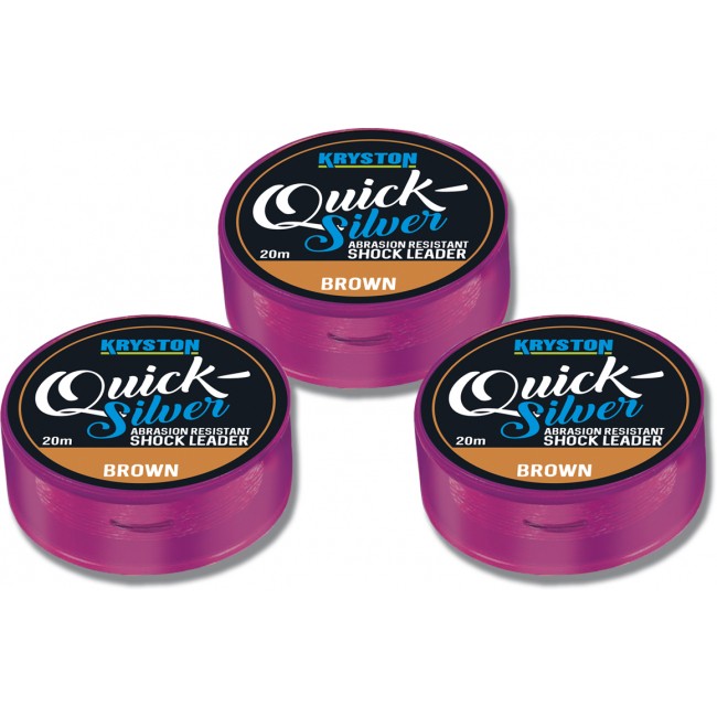 Quicksilver Shock Leader 45lbs 20m Brown  AKCIÓ -30%