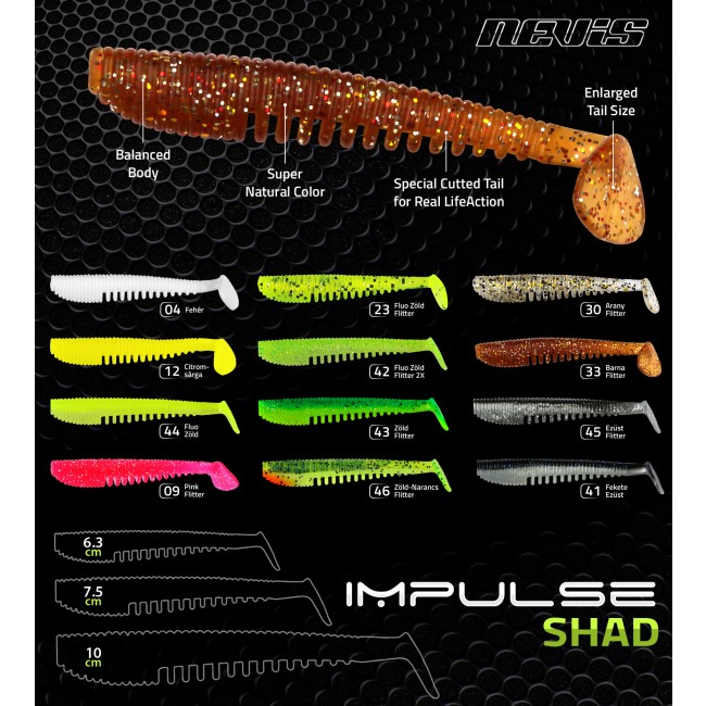 Impulse Shad 7.5cm 5db/cs (Japanese Red)