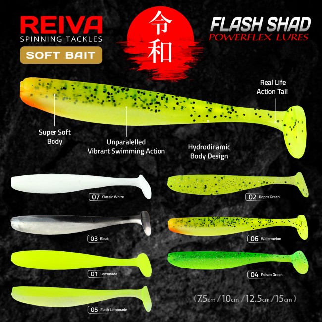 Flash Shad 10cm 4db/cs (Poppy Green)