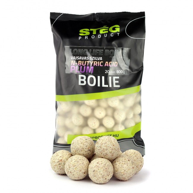 Stég Long Life Boilie 20mm 800g N-Butyric Acid-Plum