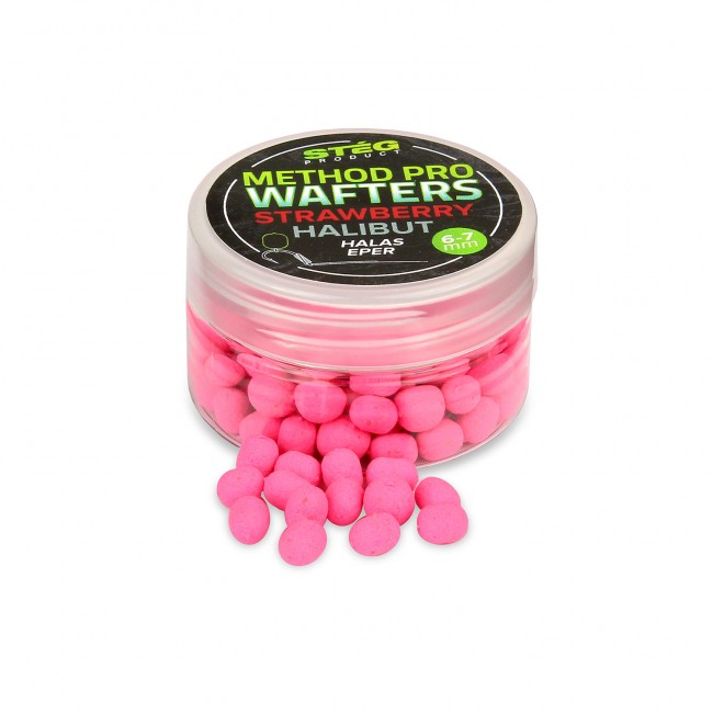 Stég Method PRO Wafters 6-7mm Strawberry - Halibut