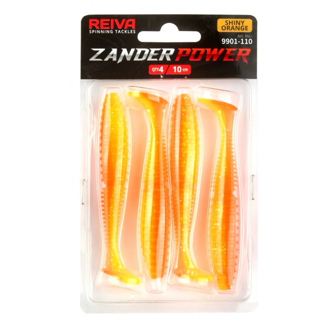 Zander Power Shad 8cm 4db/cs (Shiny Orange)