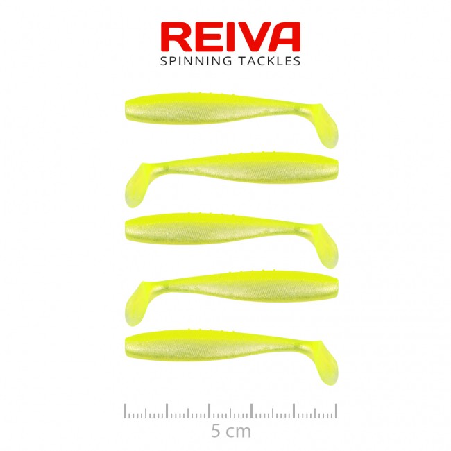 Flat Minnow Shad 5cm 5db/cs (Flash Lemonade)