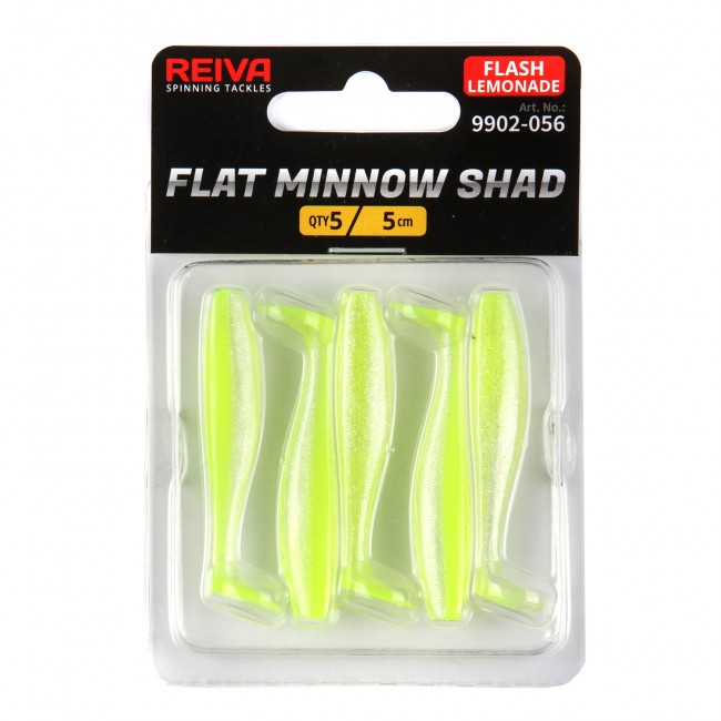 Flat Minnow Shad 5cm 5db/cs (Flash Lemonade)