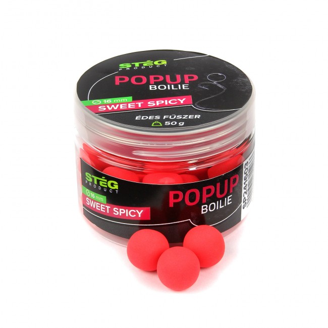 Stég Pop Up Boilies 16mm 50g Sweet Spicy 
