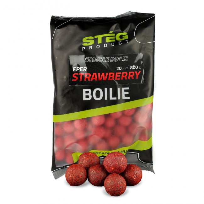 Stég Soluble Boilie 20mm 800g Strawberry 