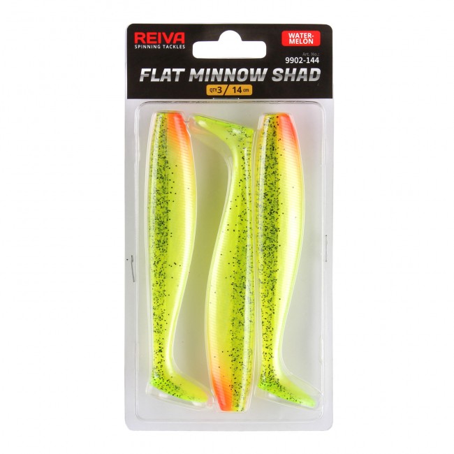 Flat Minnow shad 14cm 3db/cs (Watermelon)