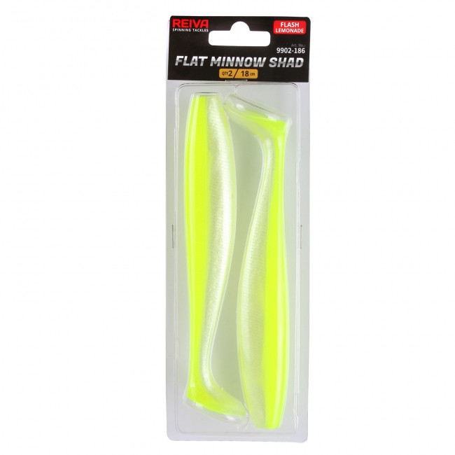 Flat Minnow shad 18cm 2db/cs (Flash Lemonade)