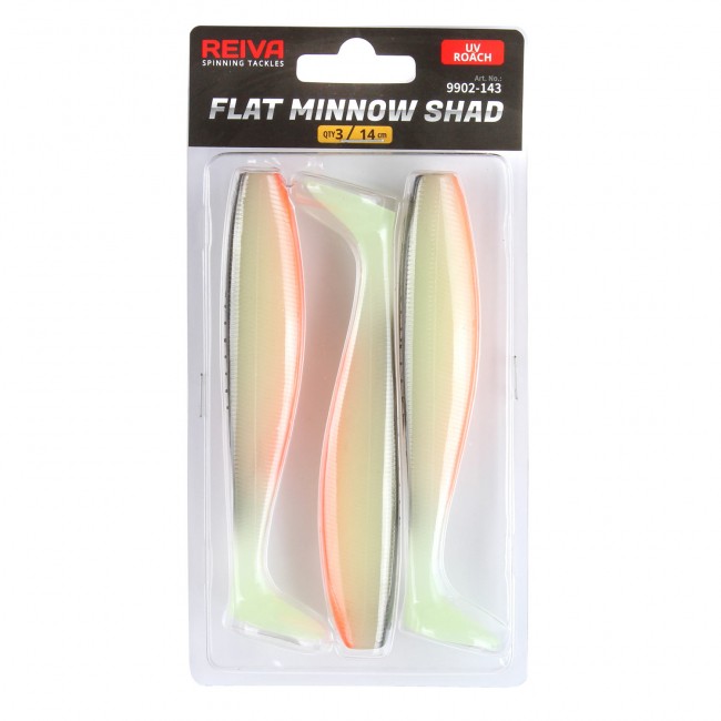 Flat Minnow shad 14cm 3db/cs (UV Roach)