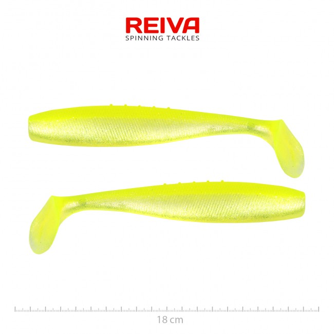 Flat Minnow shad 18cm 2db/cs (Flash Lemonade)