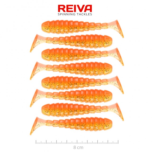 Reiva Stream Shad 8cm (Shiny Orange)