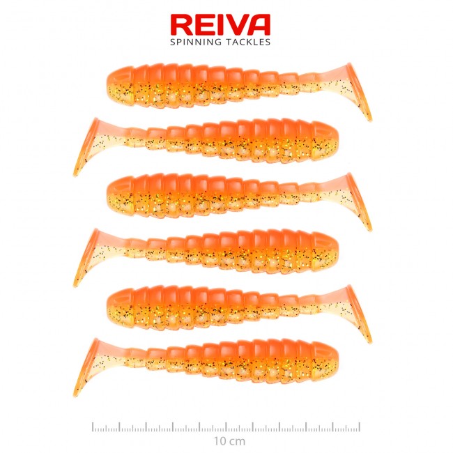 Reiva Stream Shad 10cm (Shiny Orange)