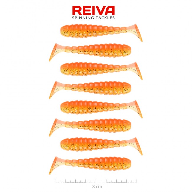 Reiva Stream Shad 8cm (Shiny Orange)