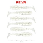 Reiva Stream Shad 10cm (Pearl White Dots)