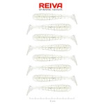Reiva Stream Shad 8cm (Pearl White Dots)
