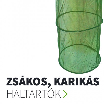 Zsákos, karikás haltartók