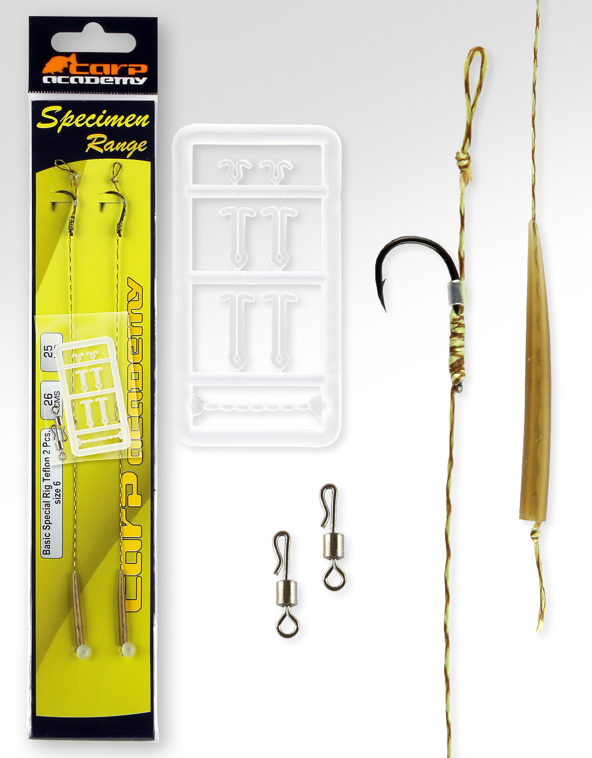 CARP ACADEMY BASIC SPECIAL RIG TEFLON 6-OS MÉRET  2DB/CS