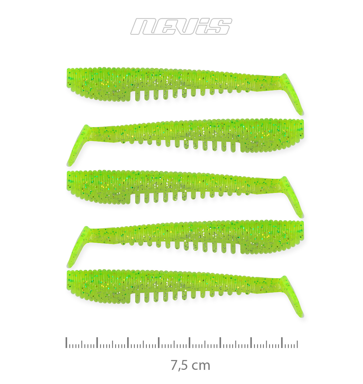 NEVIS IMPULSE SHAD 7.5CM 5DB/CS (NEONZÖLD-CSILLÁM) NEVIS IMPULSE SHAD 7.5CM 5DB/CS (NEONZÖLD-CSILLÁM)