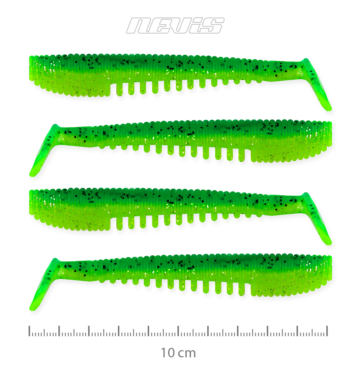 Impulse Shad 10cm 4db/cs (Poison green)