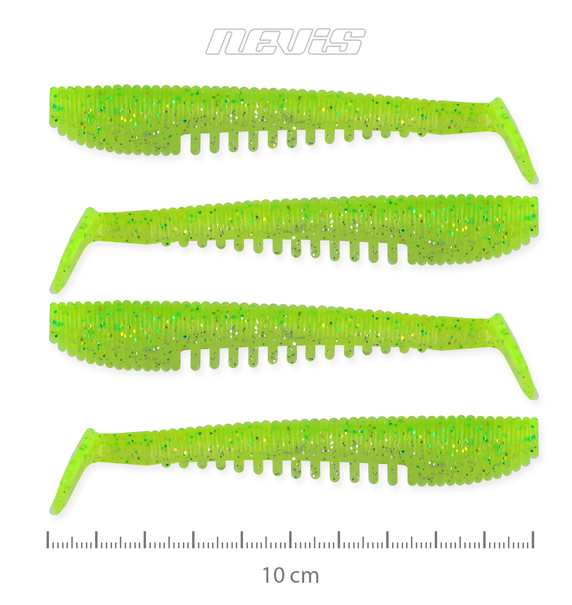 Impulse Shad 10cm 4db/cs (Flash Chartreuse)