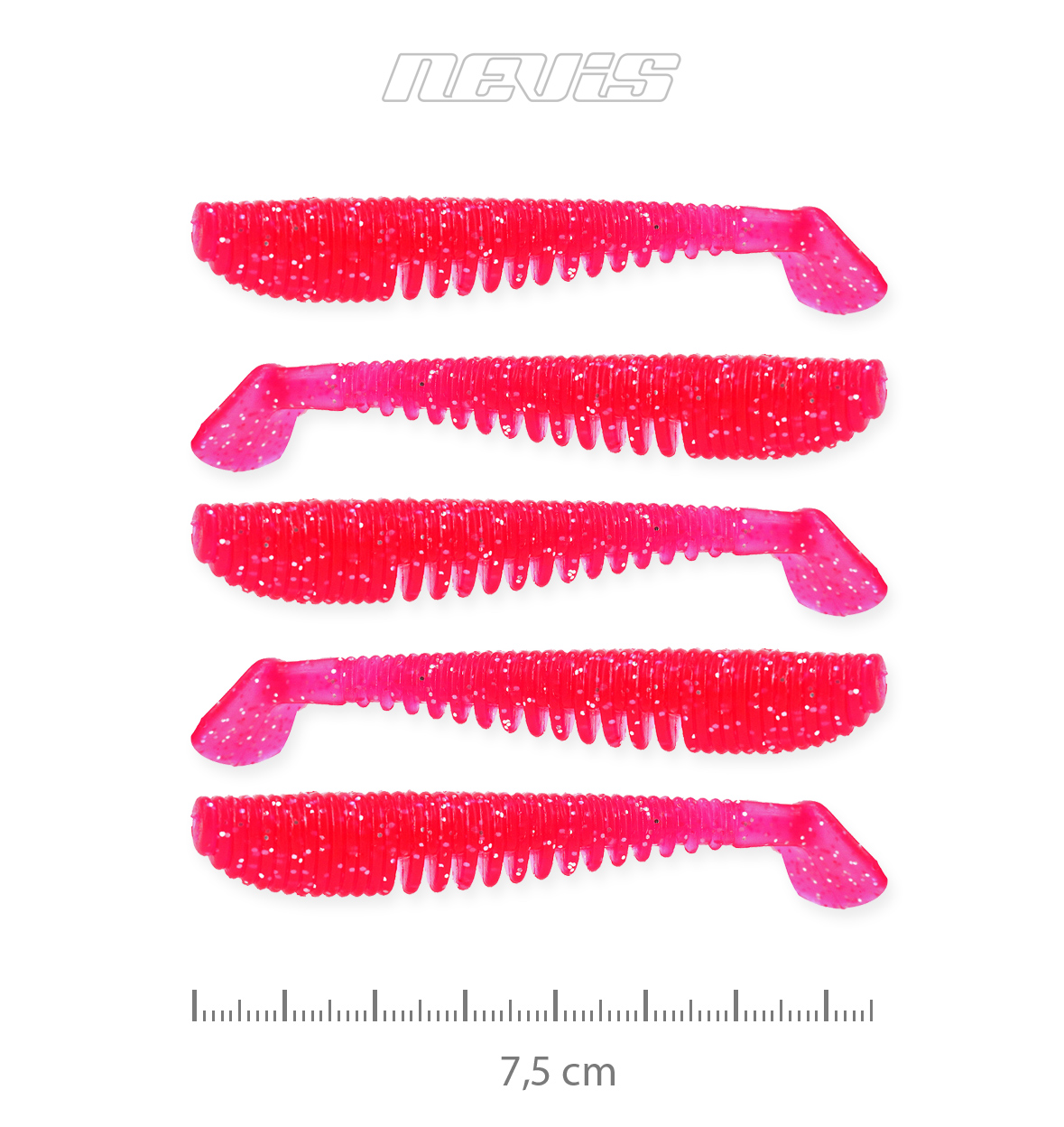 Impulse Shad 7.5cm 5db/cs Pink Flitter