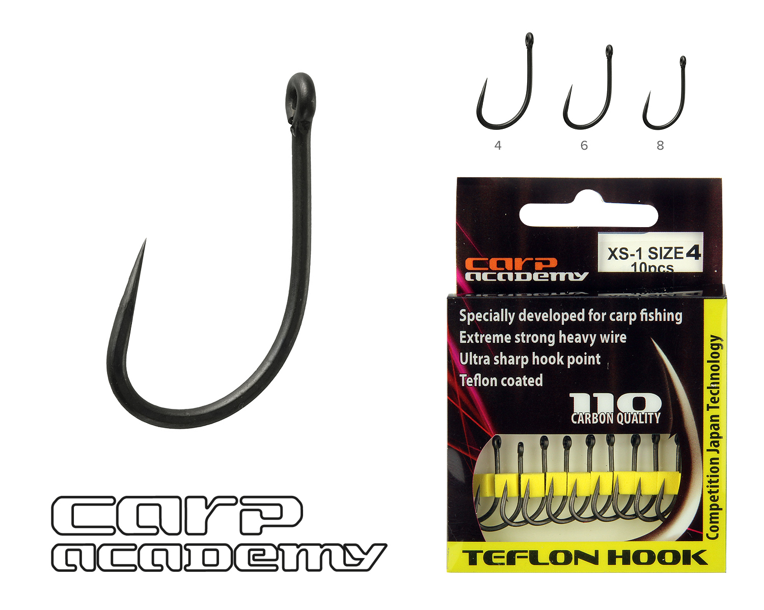 CARP ACADEMY SZAKÁLL NÉLKÜLI HOROG XS-1 4-ES MÉRET SZ��K CARP ACADEMY SZAKÁLL NÉLKÜLI HOROG XS-1 4-ES MÉRET SZ��K
