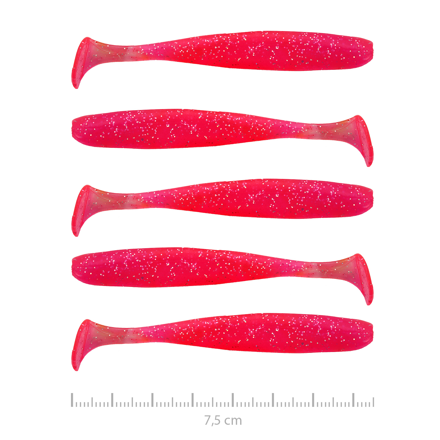 Vantage Shad 7.5cm 5db pink flitter Akci -30%