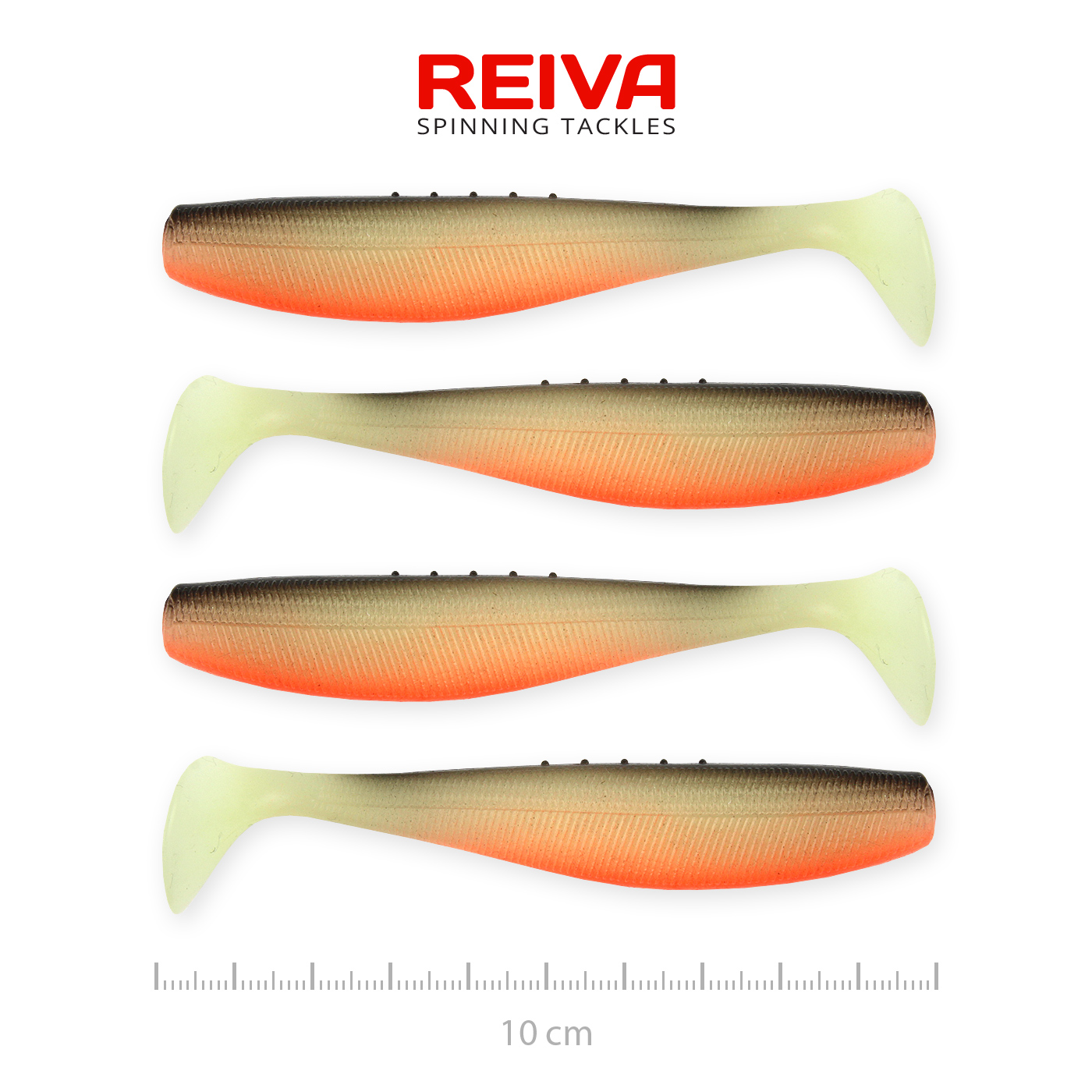 Flat Minnow shad 10cm 4db/cs (UV Roach)