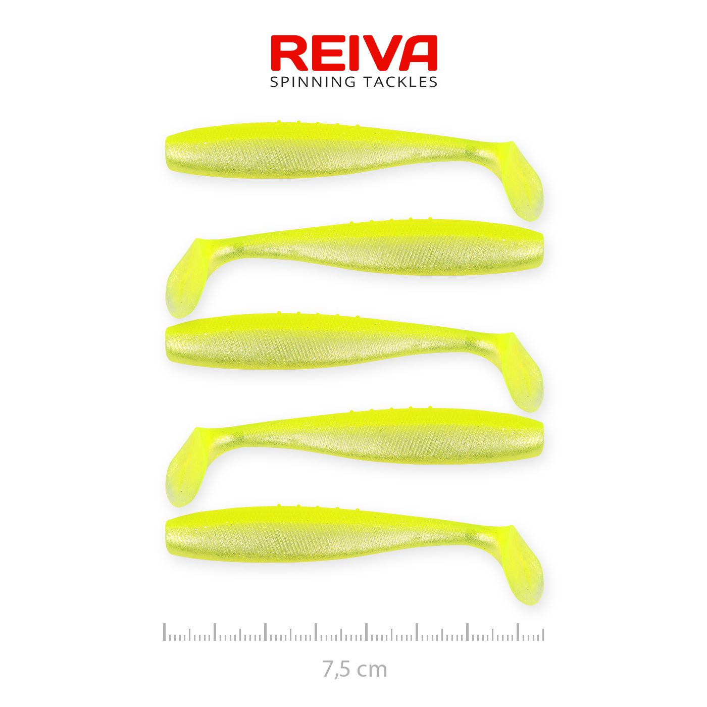 Flat Minnow shad 7,5cm 5db/cs (Flash Lemonade)