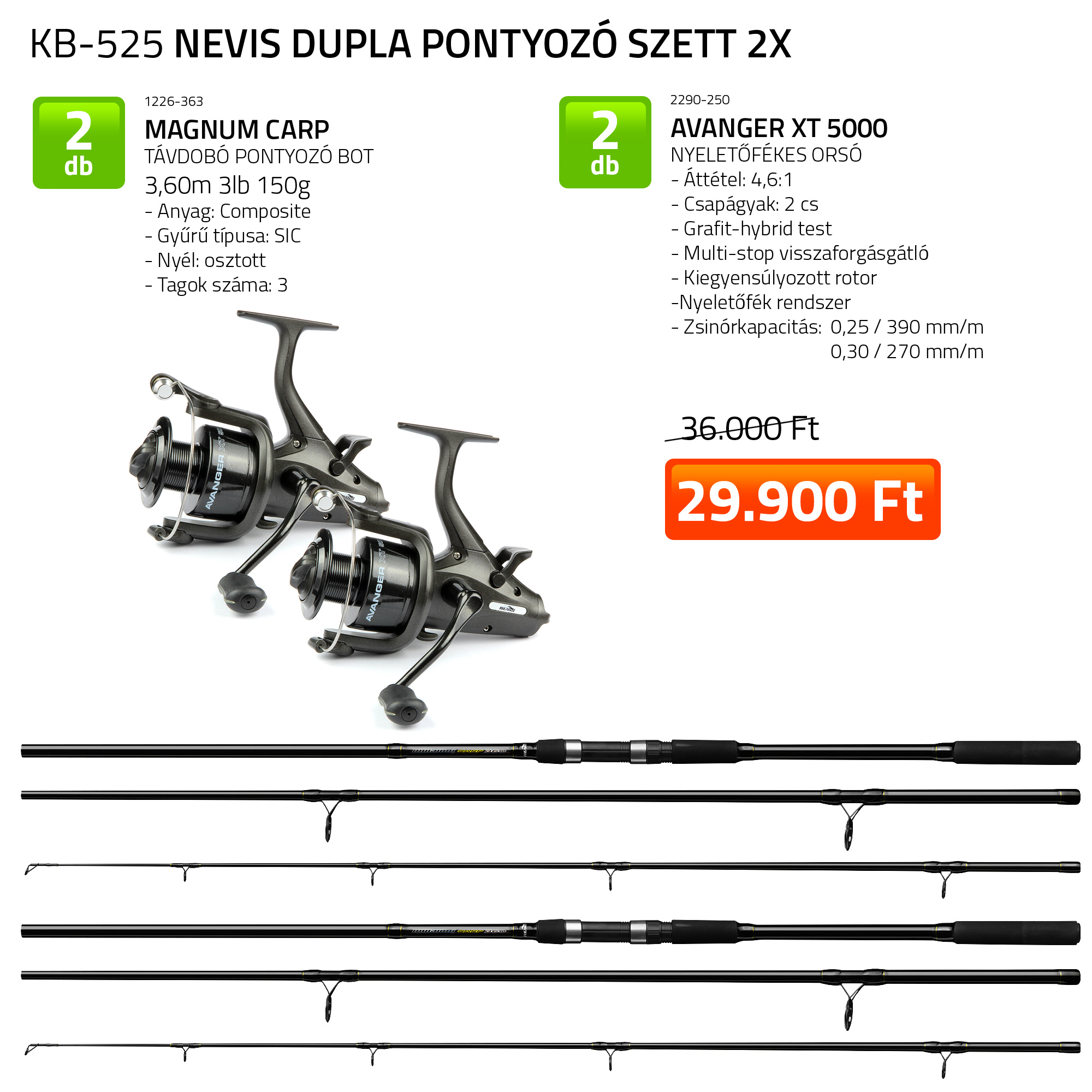Dupla Pontyoz szett  2x 1226-363+ 2x 2290-250