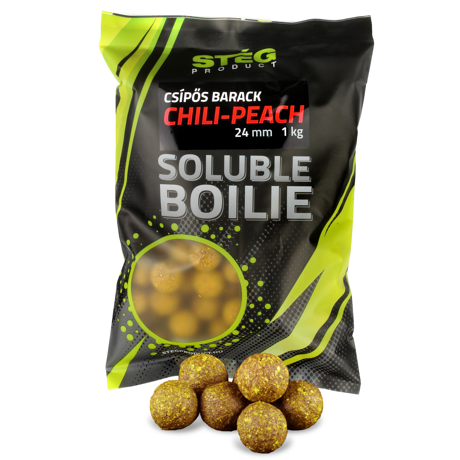 Stg Product Soluble Boilie 20mm Chili-Peach 1kg