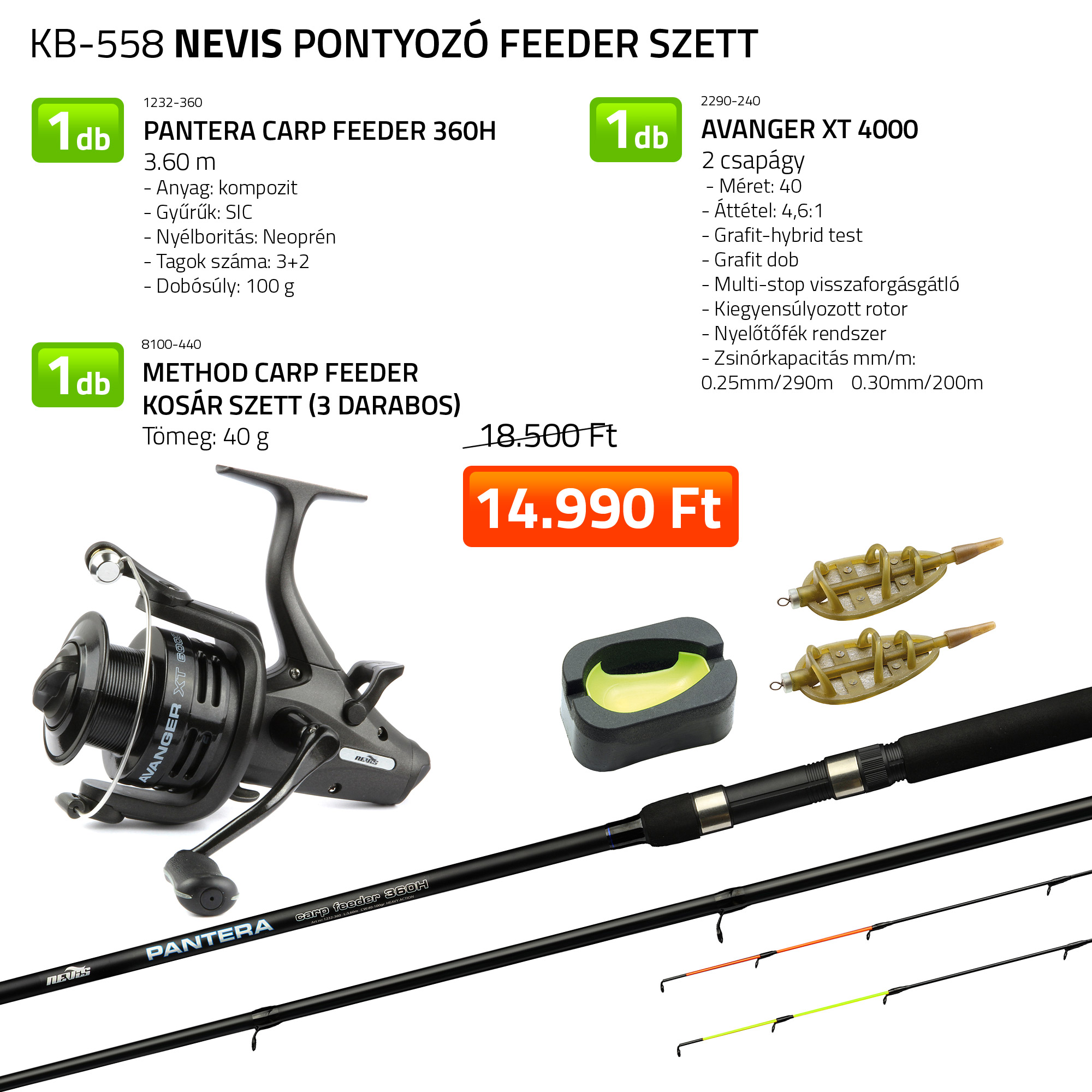 Pontyoz Feeder szett 1232-360+ 2290-240+ 8100-440