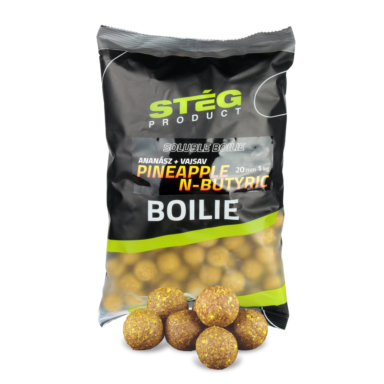 Stg Soluble Boilie 20mm 1kg Pineapple-N-Butyric