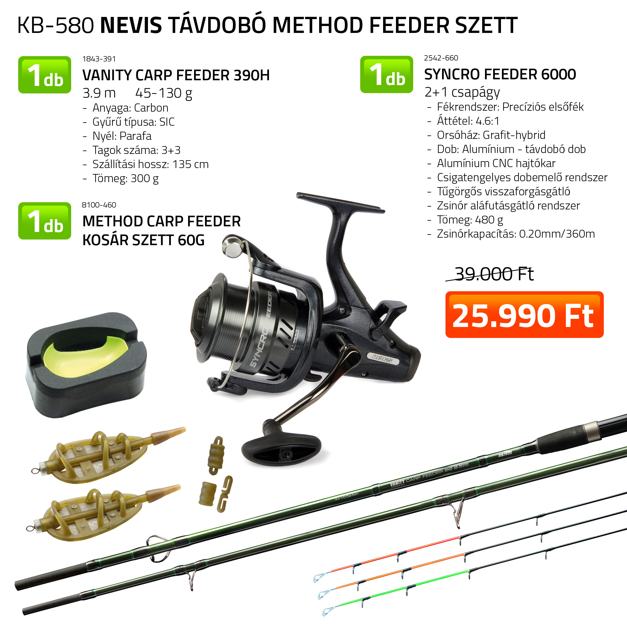 TÁVDOBÓ METHOD FEEDER SZETT 1843-391+ 2542-660+ 8100-460
