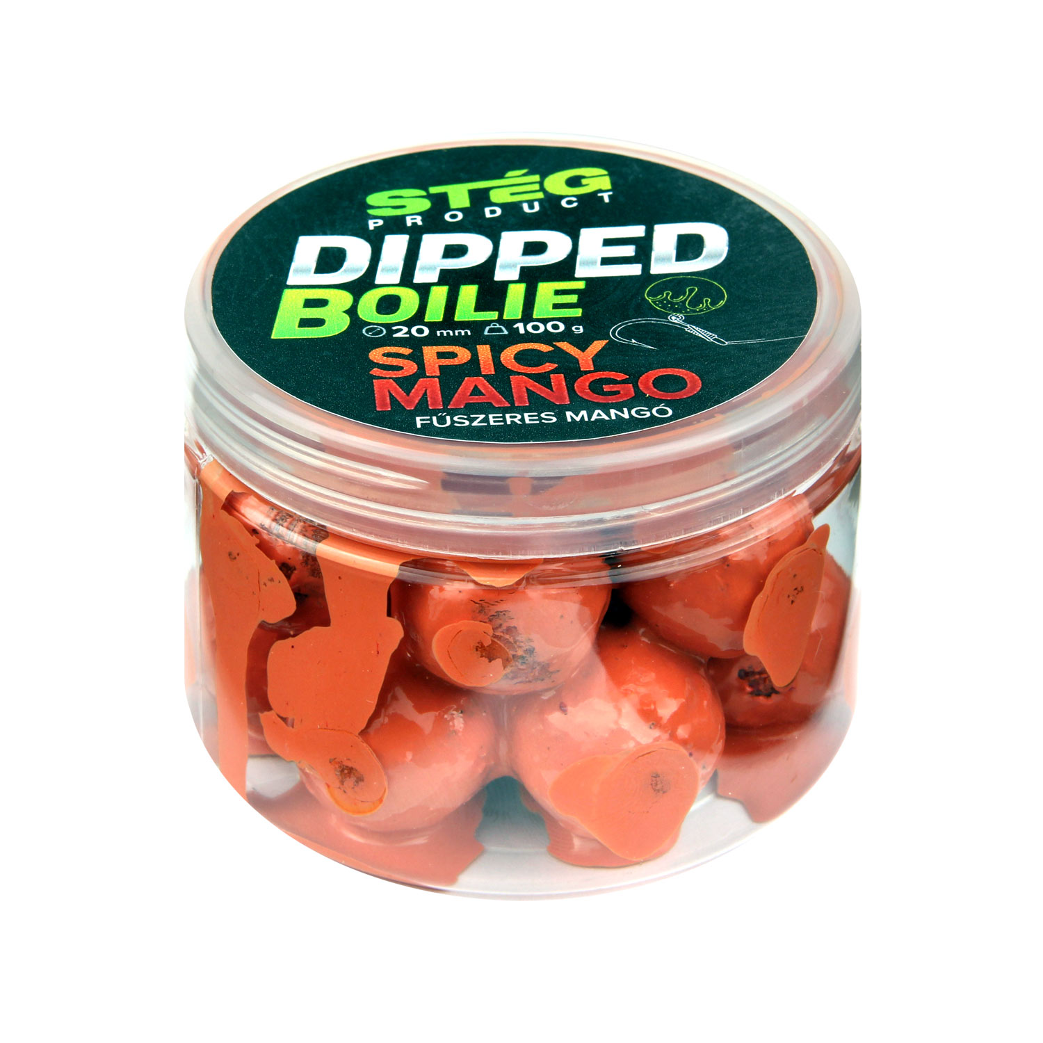 Stg Dipped boilie 100g 20mm Spicy Mango