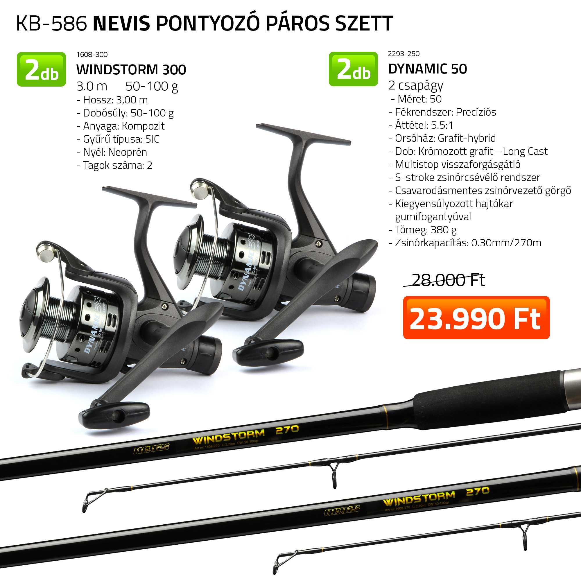 NEVIS PONTYOZÓ PÁROS SZETT  2X 1608-300+ 2X 2293-250