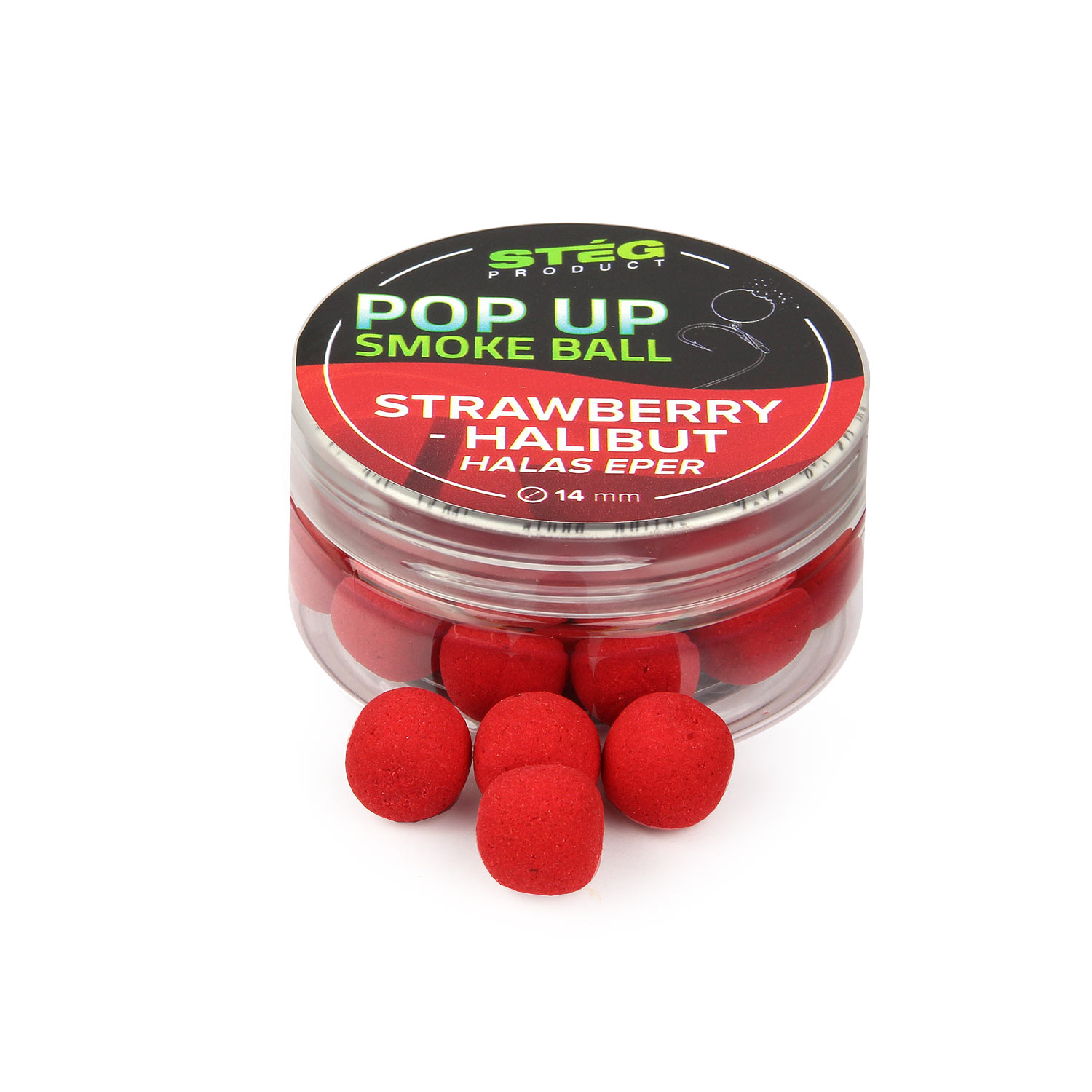 Stg Pop Up Smoke Ball 25g 14mm Strawberry-Halibut