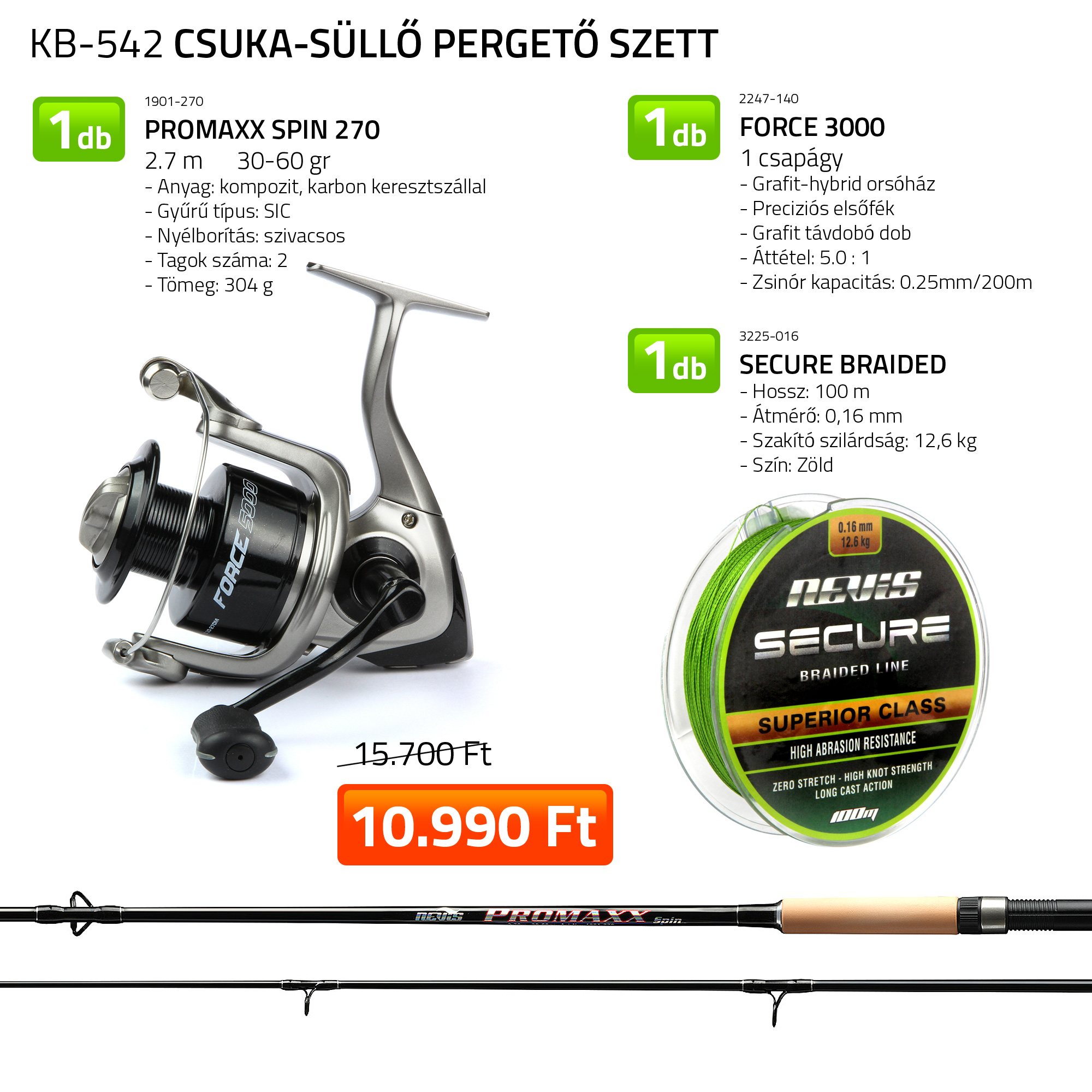 CSUKA-SÜLLŐ PERGETŐ SZETT 1901-270+ 2247-130+ 3225-016