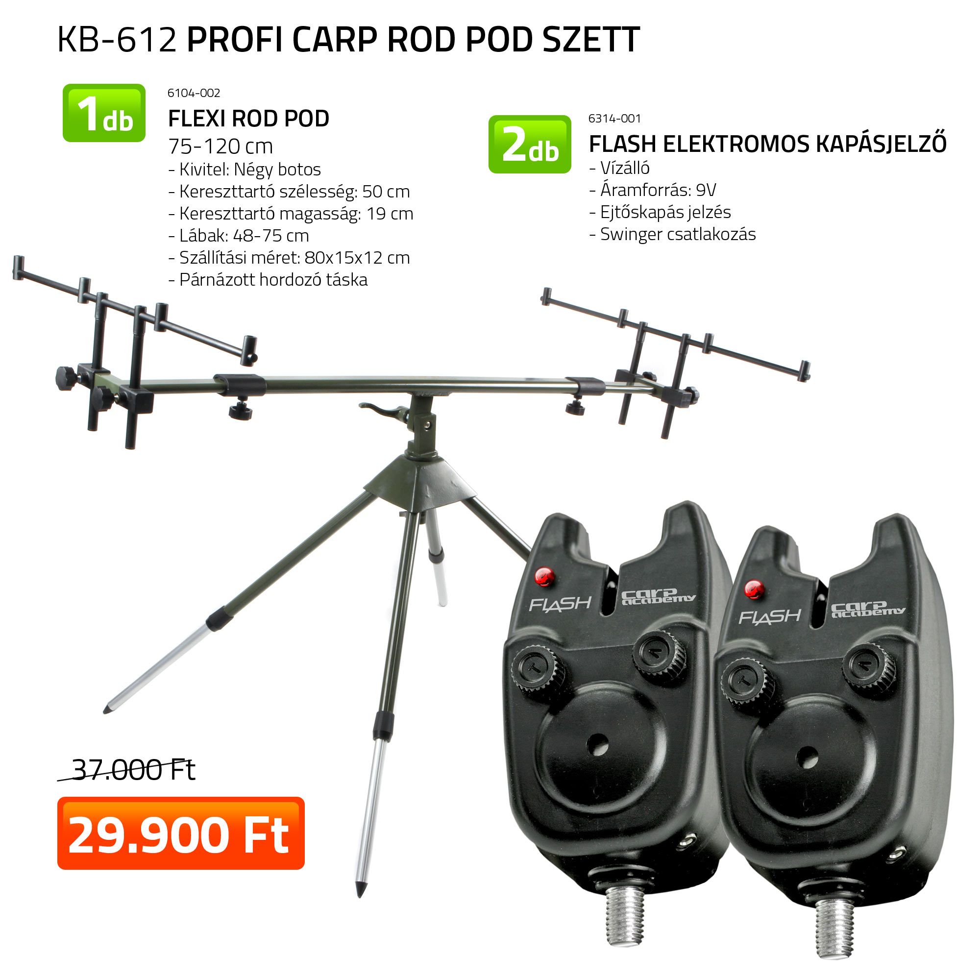 PROFI CARP ROD POD SZETT  6104-002+ 2DB 6314-001