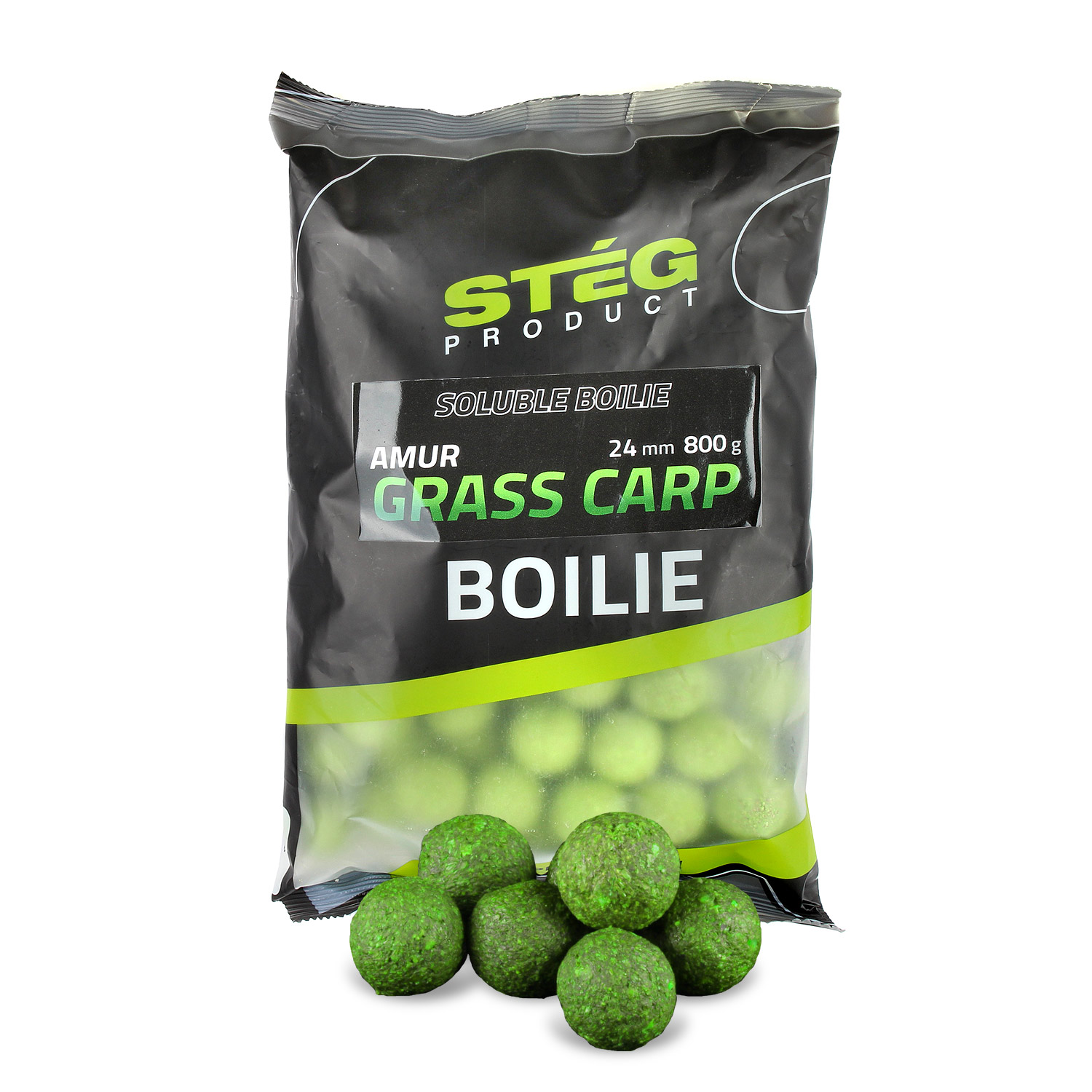 STÉG SOLUBLE BOILIE 24MM 800G AMUR-GRASSCARP