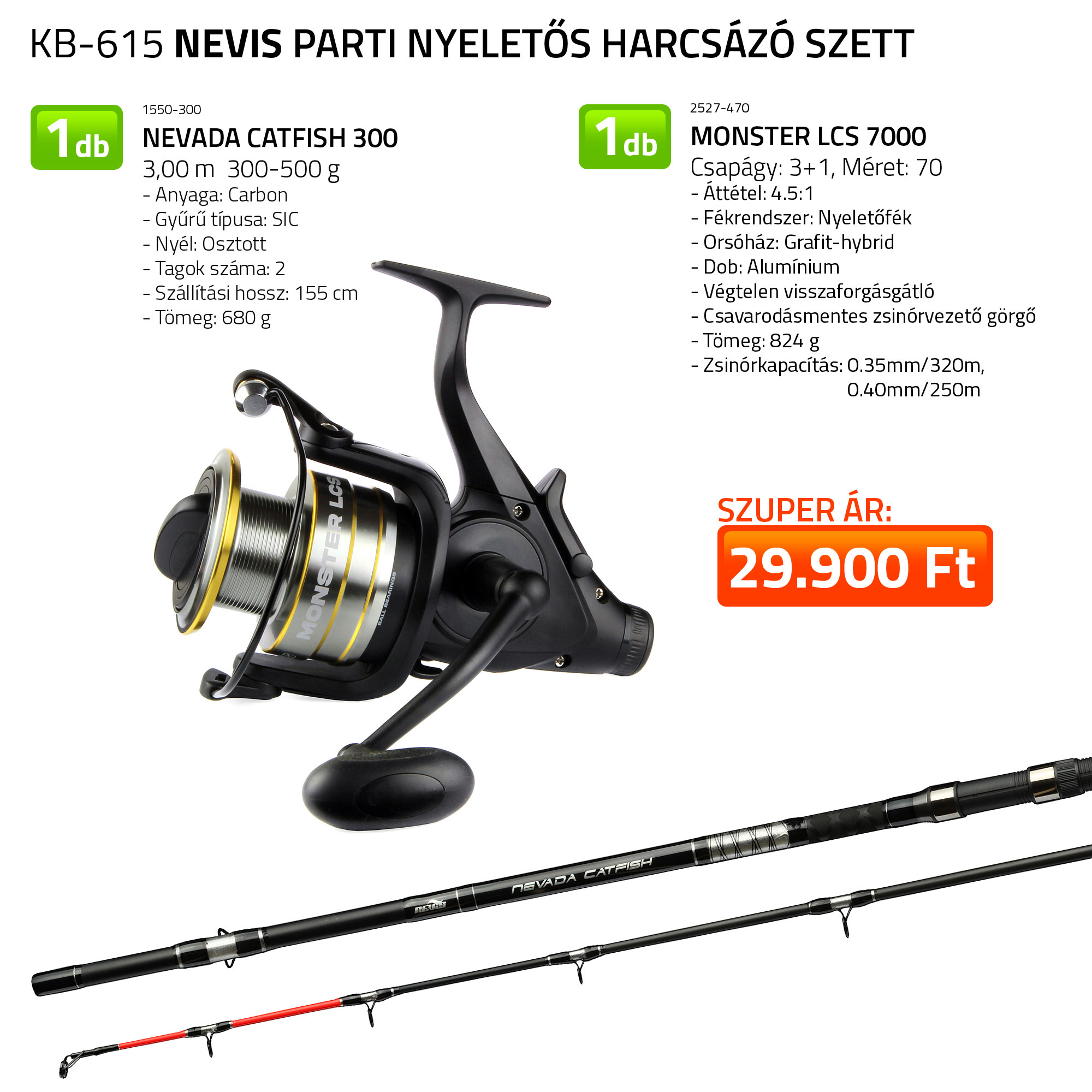 Parti nyelet�s harcs�z� szett  1550-300+ 2527-470